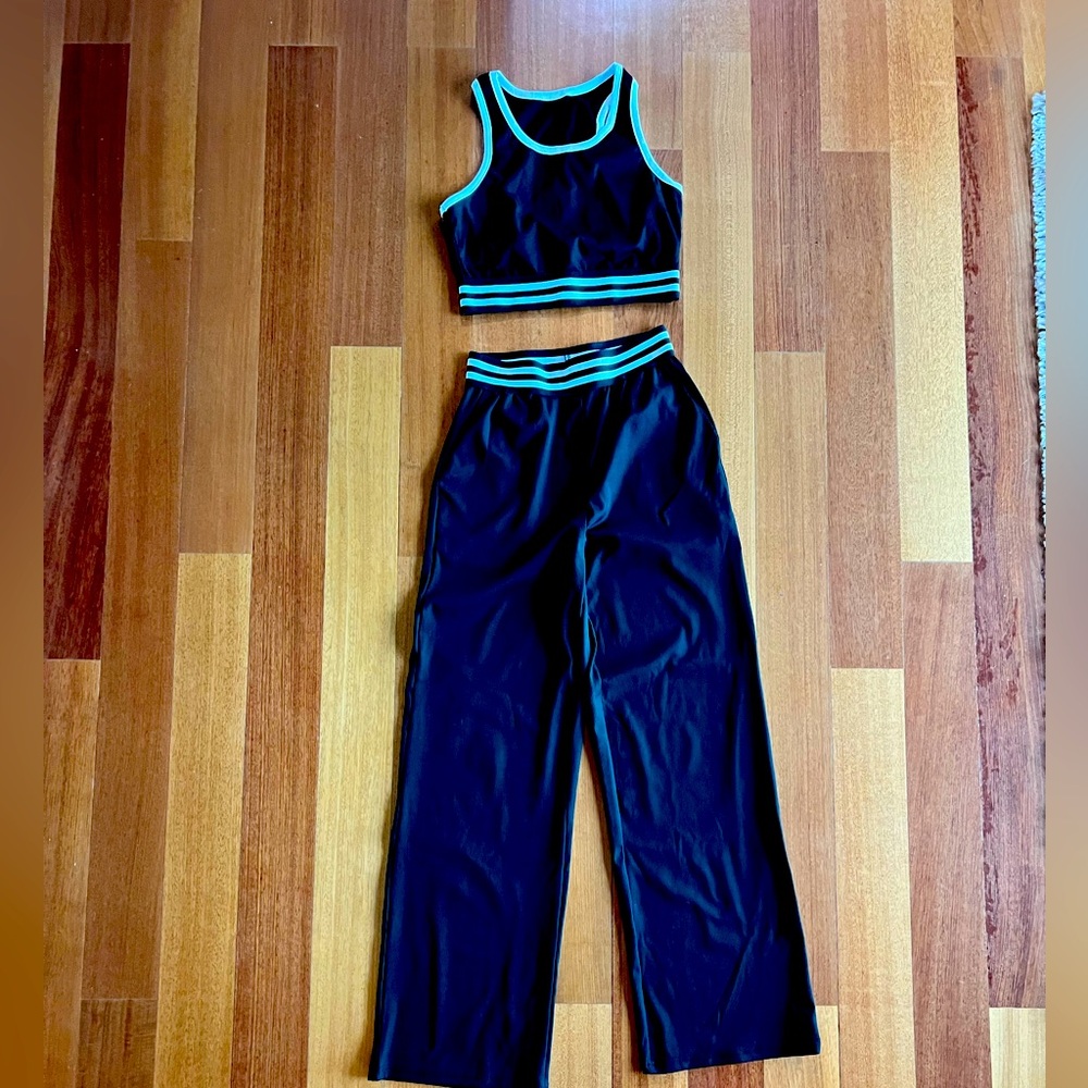 SHEIN sporty, two-piece top and bottom… Super cute for travel.